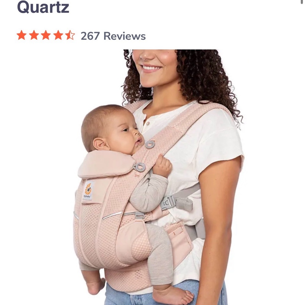 Ergobaby omni breeze carrier soft flex mesh pink, new without tag